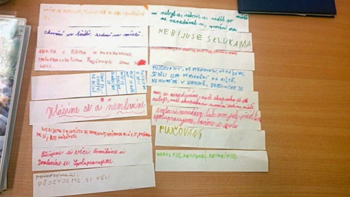 Lístečky s pravidly pro třídu MADIO